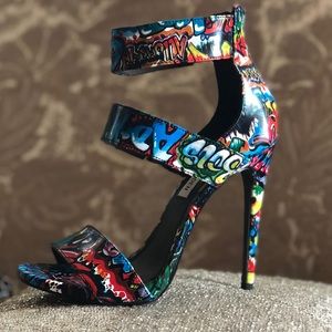 Graffiti Stiletto Sandals by Steve Madden!!!